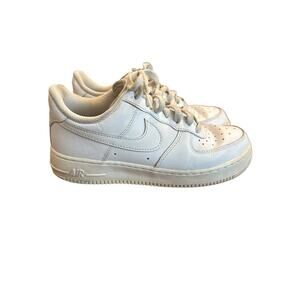 Women’s Nike Air Force 1 White Leather Shoes. Size 7.5